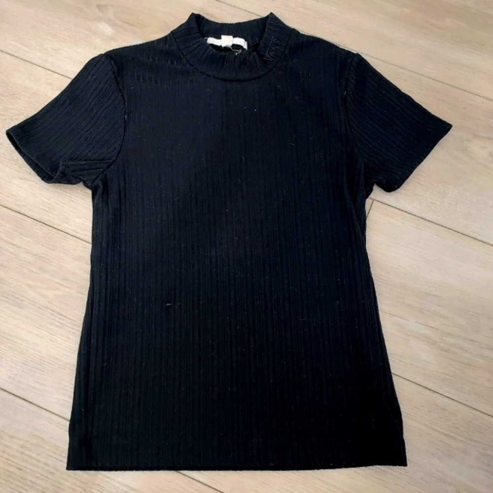 Vans, black tee, XS